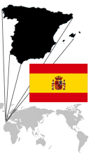 Spain Map and Flag
